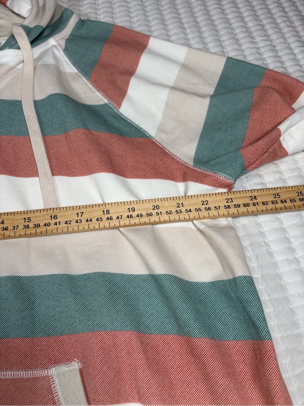 Torrid Super Soft Fleece Zip Hoodie Size 1 L XL Pastel Striped Hooded Jacket - Picture 5 of 7
